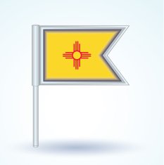 Flag of new mexico state vector illustration N3