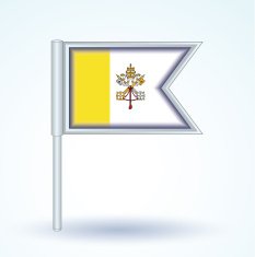 Flag of Vatican city vector illustration N3