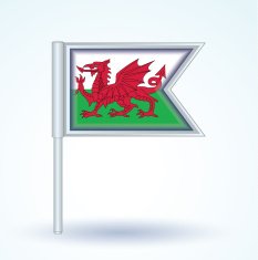 Flag of Wales vector illustration