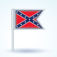 Flag of Confederate Rebel vector illustration N3