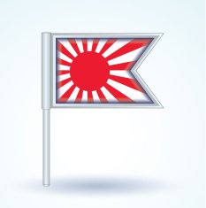 Flag of Japan imperial vector illustration N3