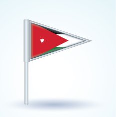 Flag of Jordan vector illustration N3