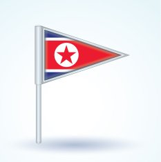 Flag of north korea vector illustration N2