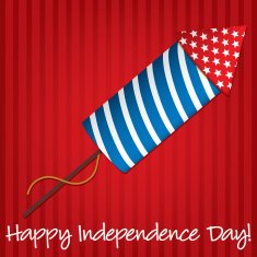 Independence Day cracker card in vector format
