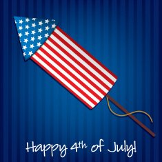 Independence Day cracker card in vector format N4