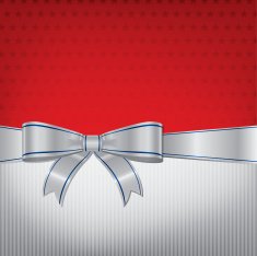 Happy Independence Day ribbon bow card in vector format N12