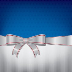 Happy Independence Day ribbon bow card in vector format N13