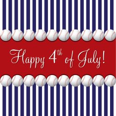 Baseball theme 4th of July card in vector format N2