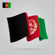 Background with waving Afghan Flag Vector N3