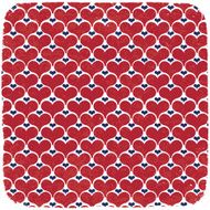 Hearts symbols ornament in american national colors Abstract ve