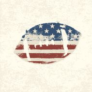 Grunge american flag themed ball symbol Vector EPS10