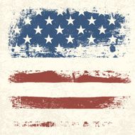 American flag vintage textured background Vector EPS10