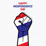 happy Independence Day thailand design