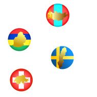 collection icons with countries