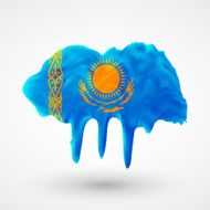Flag of Kazakhstan painted colors