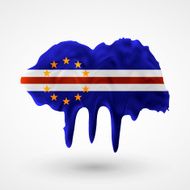 Flag of Cape Verde painted colors