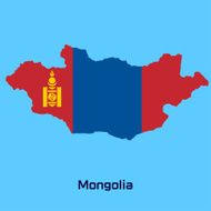 vector map of Mongolia