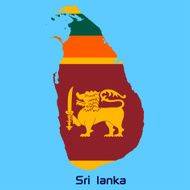 vector map of Sri lanka
