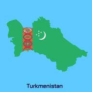 vector map of Turkmenistan