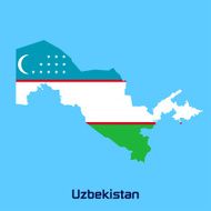 vector map of Uzbekistan