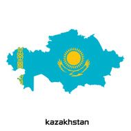 vector map of kazakhstan