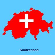 vector map of Switzerland