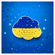 Festive cloud form flag of Ukraine