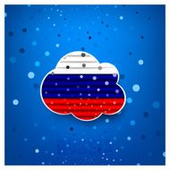 Festive cloud form flag of Russia
