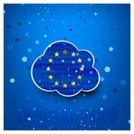 Festive cloud form flag of the EU