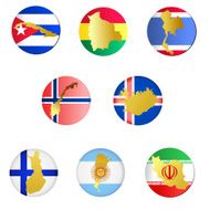 collection icons with countries N11