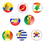collection icons with countries N12