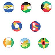 collection icons with countries N15