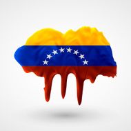 Flag of Venezuela painted colors