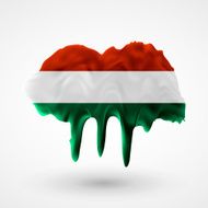 Flag of Hungary painted colors