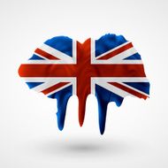 UK flag painted colors