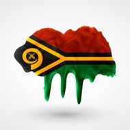 Flag of Vanuatu painted colors