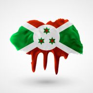 Flag of Burundi painted colors