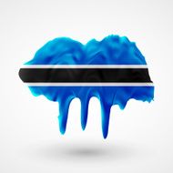 Flag of Botswana painted colors