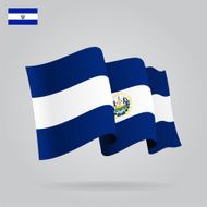 Flat and waving Salvador Flag Vector