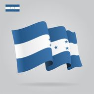 Flat and waving Honduras Flag Vector