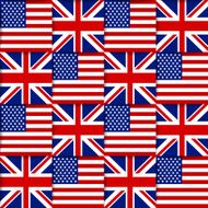 American and British seamless pattern