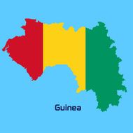 vector map of Guinea