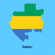 vector map of Gabon