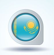 Flag of Kazakhstan vector illustration N8