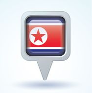 Flag of north korea vector illustration N3