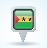Flag of Sao Tome and Principe vector illustration N5