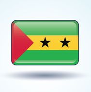 Flag of Sao Tome and Principe vector illustration N6