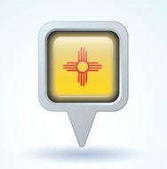 Flag of new mexico state vector illustration N6