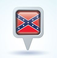 Flag of Confederate Rebel vector illustration N6