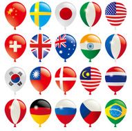 Balloons Flags of the world N2